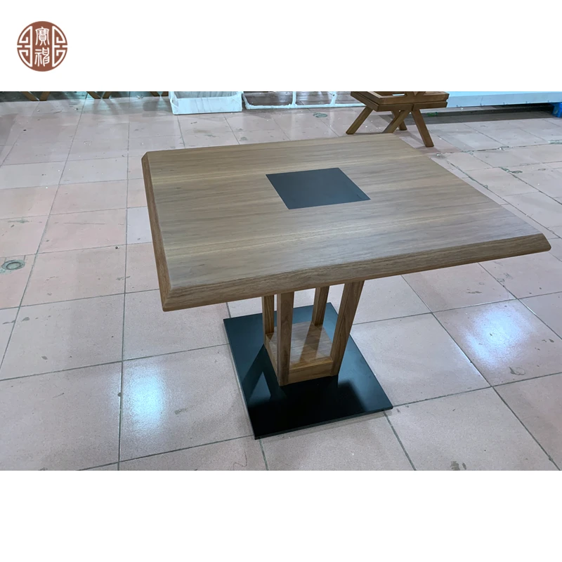 Walnut Wood Dining Table For Hotel Restaurant Wooden Table Manufacturer