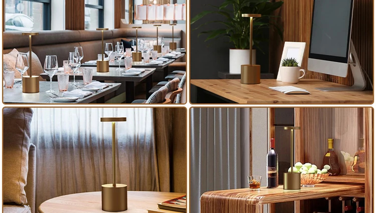 Creative Led Table Lamp Cordless Desk Lamps Rechargeable Portable Restaurant Luxury Modern Romantic Dinner Light Table Desk Lamp