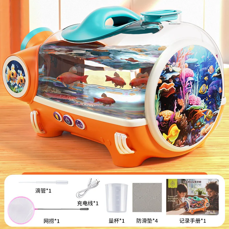 Electric Baby Aquarium Fish Tank with Oxygenation Scientific Observation Classic Toy