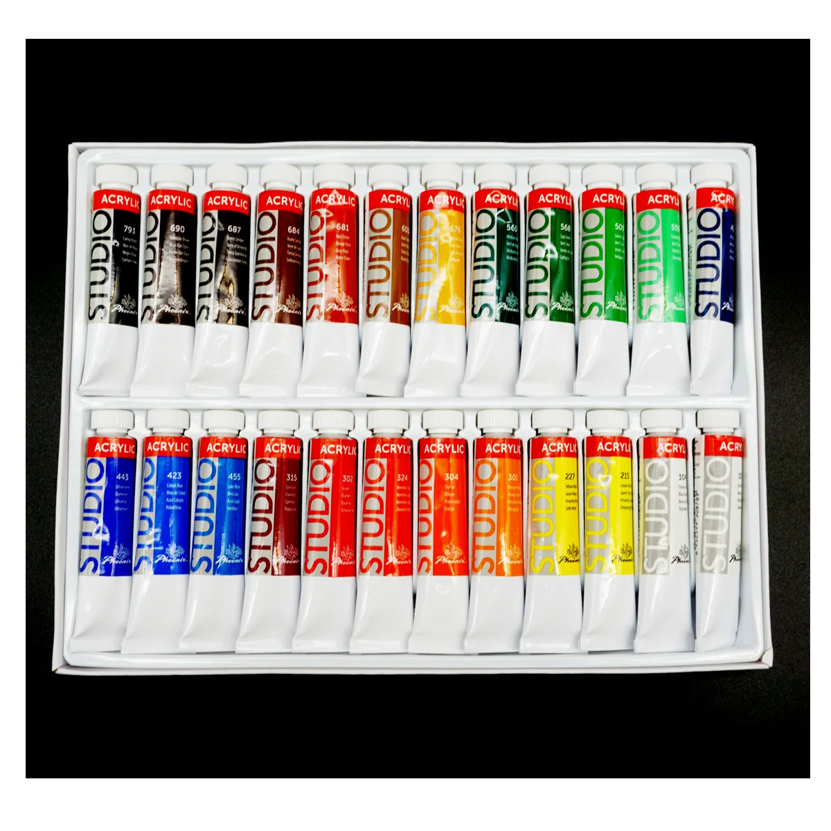 24color wholesale pintura acrilica and artist acrylic paint color set