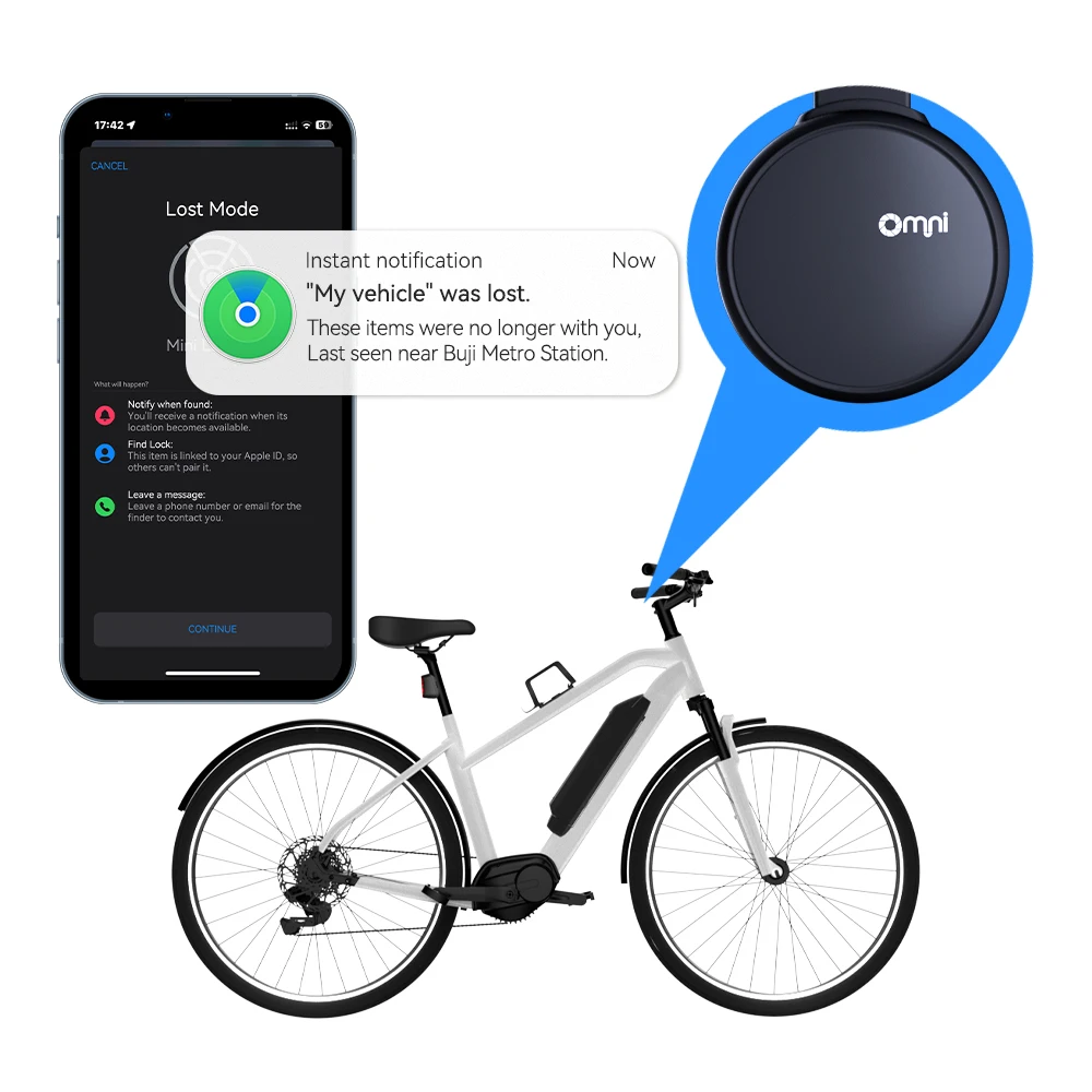 Smart Two-wheeler Vehicle Anti-lost Solution Findmy App Track Tag Ebike Mini Hidden Anti Theft Bike Tracking Bluetooths Finder