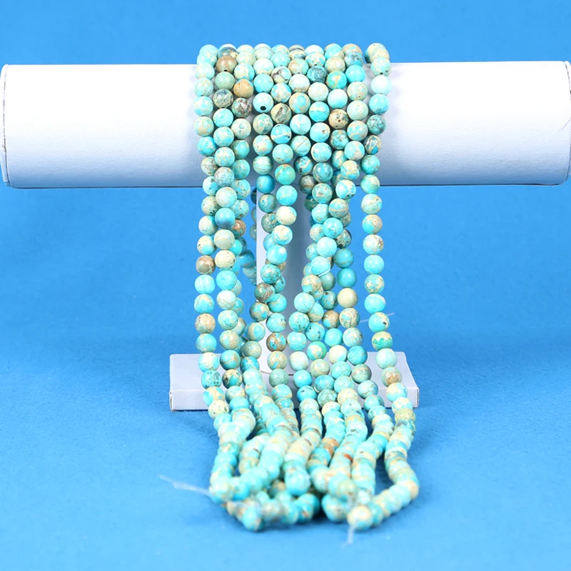 Turquoise Beads Emperor Stone Loose Beads Shoushan Stone Round Beads Wholesale DIY Jewelry Accessories