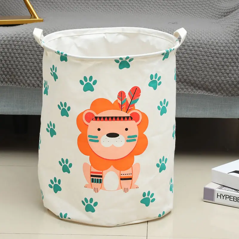  Корзина из ткани с мультяшными животными для хранения игрушек складная корзина белья детей корзина-ведро