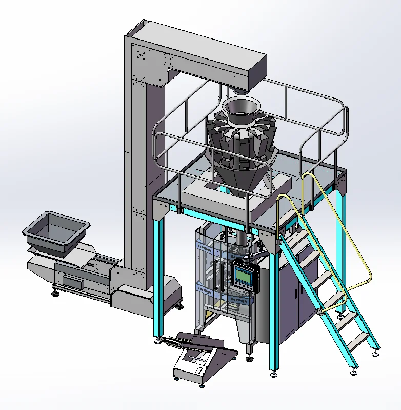 Vertical Form Fill Seal 135bags/min Peanut Beans Raisin Snack Nuts High Speed Packaging Machine