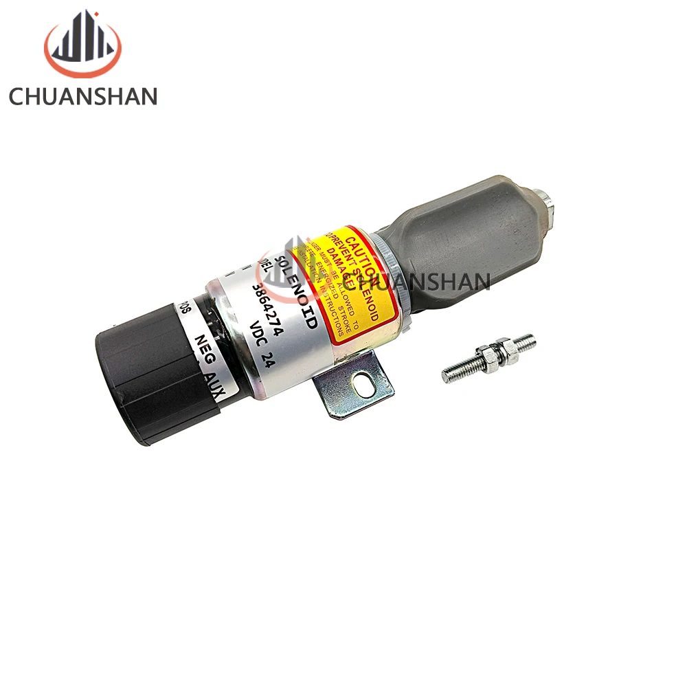 3864274 Stop Shutoff Solenoid for Cummins Hyundai Flameout Motor Valve Switch 1700-2536