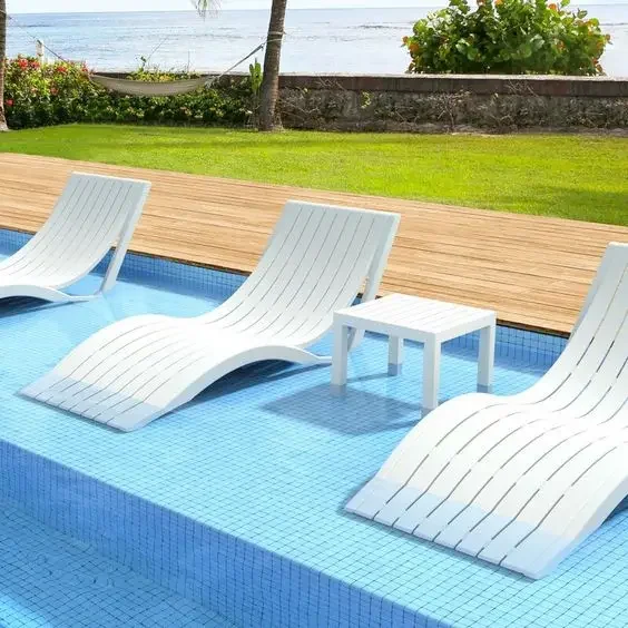 Hot Sale Outdoor hotel furniture waterproof garden Patio Sunbed Swimming Pool beach Sun lounger
