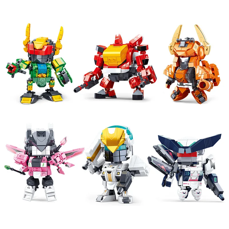 Super Mecha Champions Sluban Building Blocks M38-B1007 Transformation Robot Wars Kid Mobile Game Compatible With Leading Brands