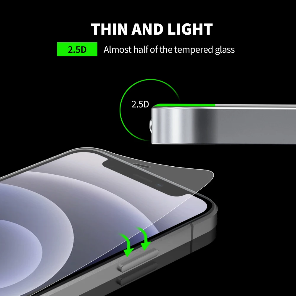 Высококачественная Защитная пленка для экрана мобильного телефона 2.5D прозрачное нано-стекло полная Защита iPhone 12
