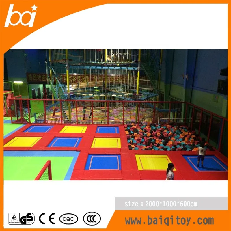 New Commercial Trampoline Parks Kids Foam Pit Block Adult Indoor Large Rectangular Bungee Jumping Children Trampoline Park