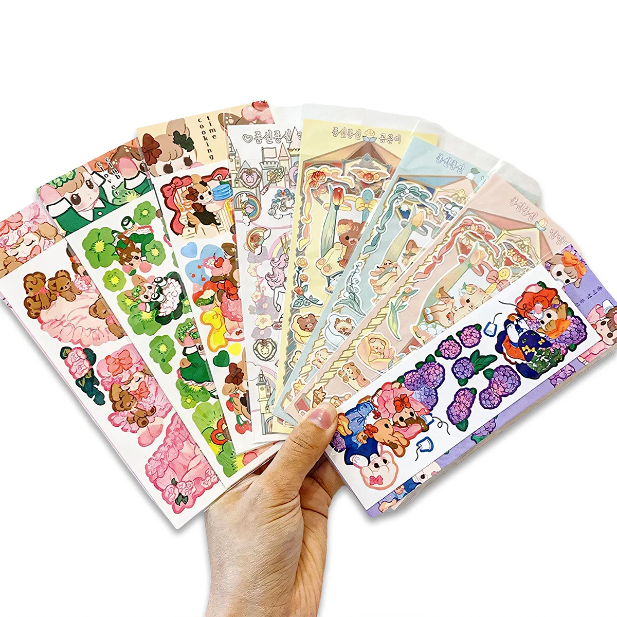 Kiss Cut Sticker Sheet 8-12pcs Custom Sticker Pack On The Sheet Wholesale Price Color Print Planner Sticker Cute