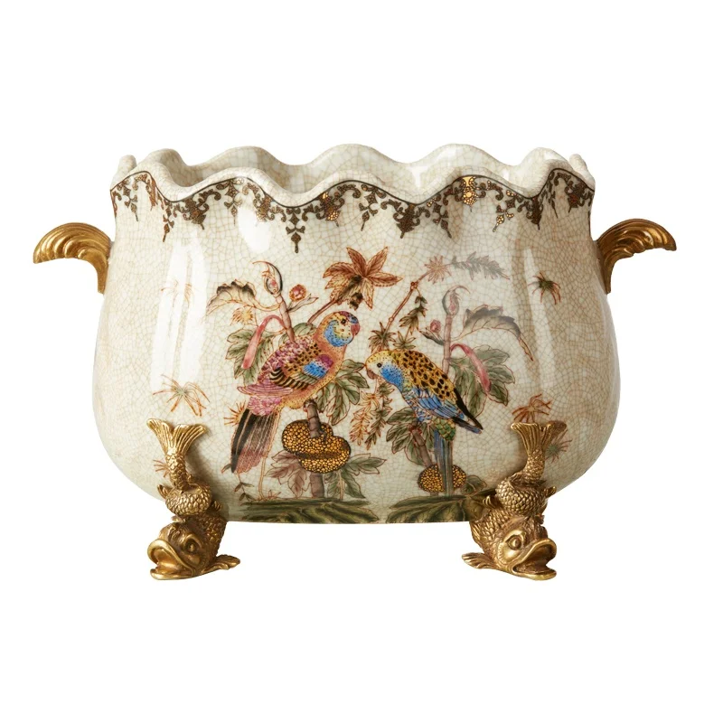 Popular new design flower vase ceramic vase blue and white porcelain flower vase home decoration from china