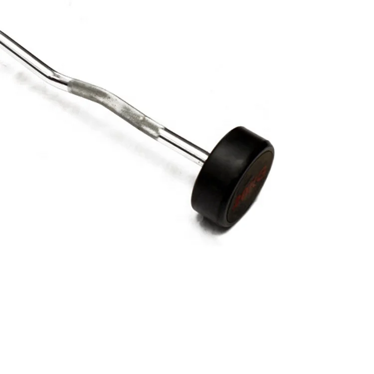 Home Gym Fixed Barbell Set Urethane CPU and TPU Straight Curl Commercial Barbells