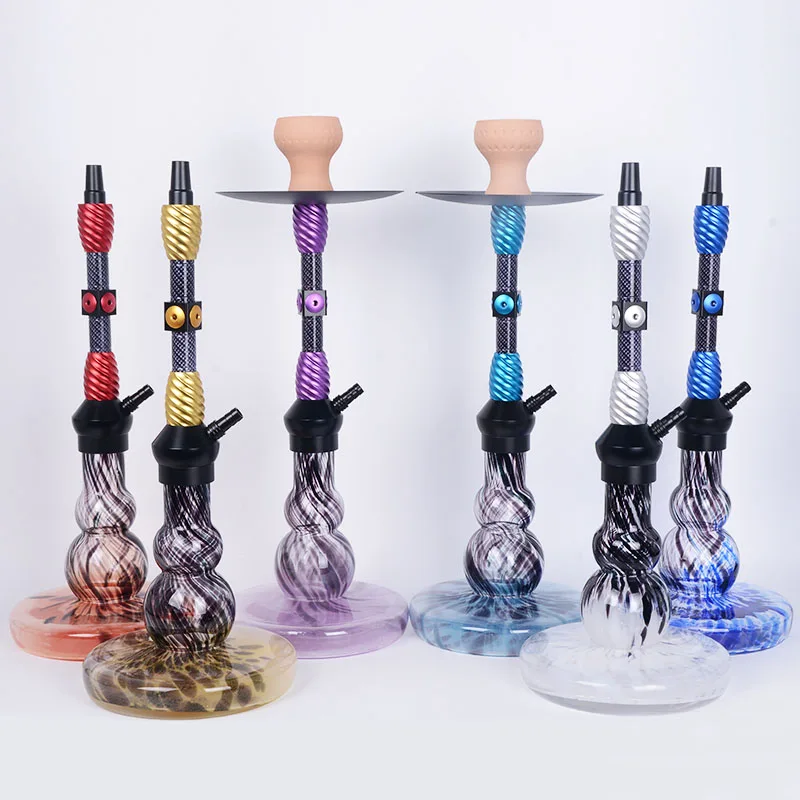 Custom Premium Hookah Set Large Portable Aluminum Alloy Shisha Hookah Set