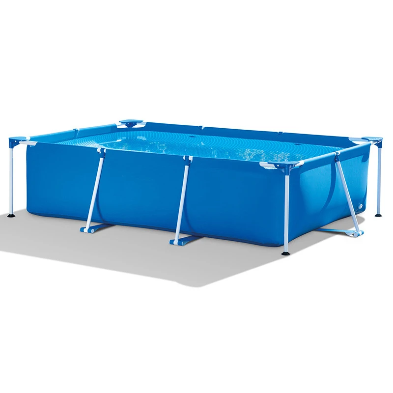 28270 Outdoor Family Pool Rectangular Metal Frame Above Ground Zwembad Metal Frame Swimming Pool Rectangular Frame Pool