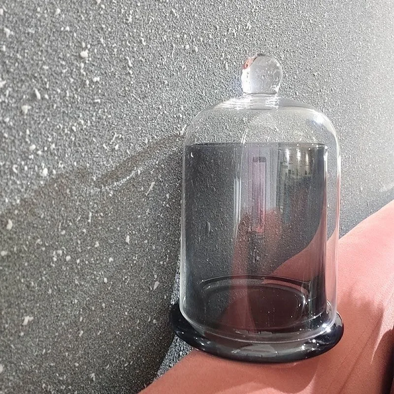 Direct Deal Color Spraying Aromatherapy Glass Candle Jar Cup  Custom Clear Glass Candle Jar With Lid  For Gift