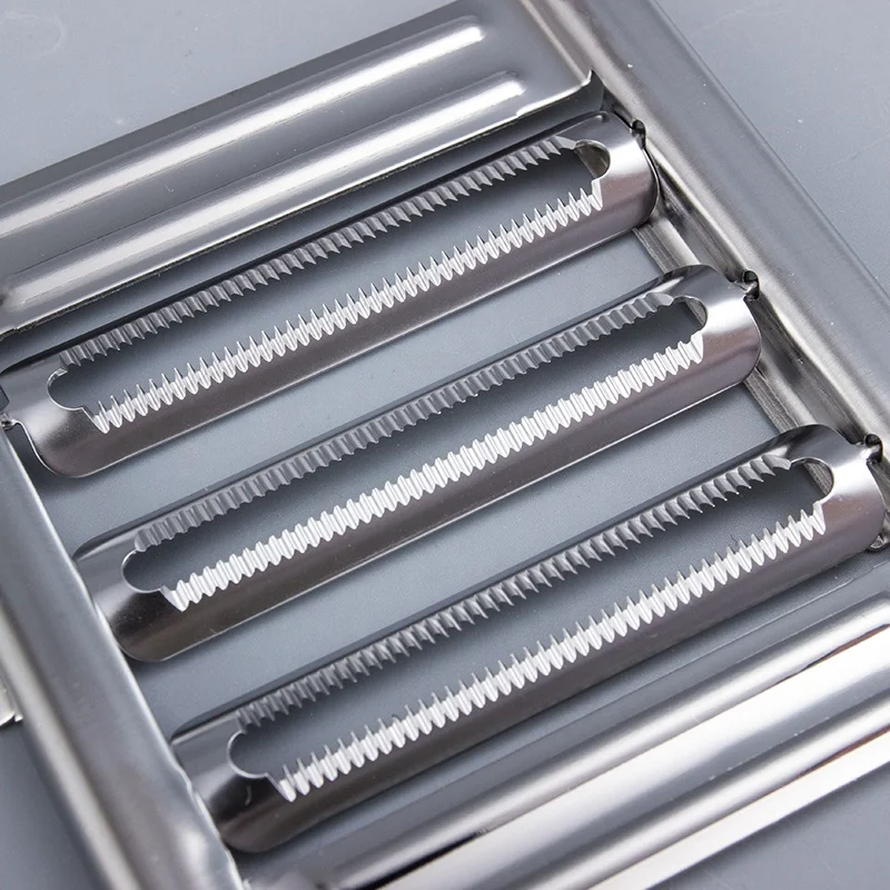 3 in 1 Handheld Vegetable Shredder Chocolate Zester Flat Kitchen Grater with Substitutable Blades