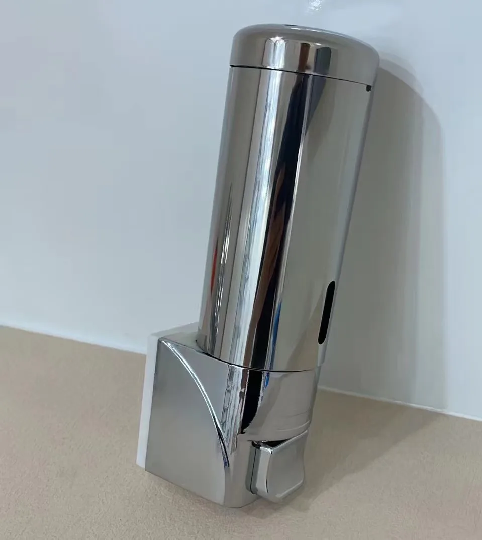 Factory Price 300ml Wall Mount Stainless Cover ABS Bottle Manual Liquid Soap Dispenser