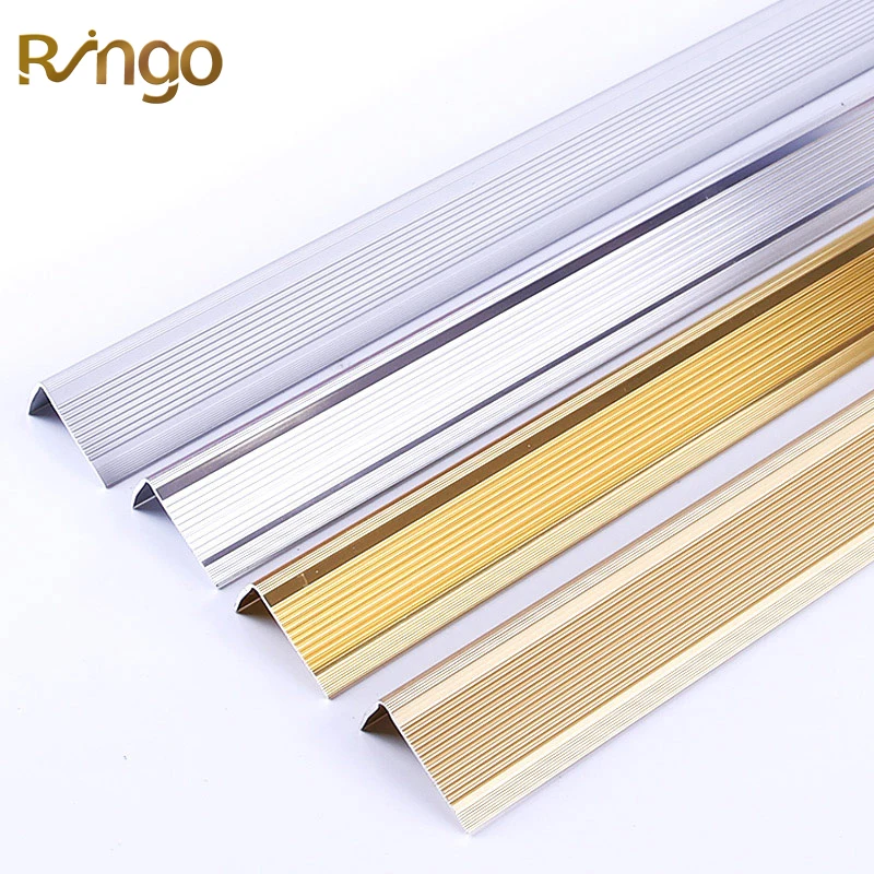 Foshan Ringo Aluminum Tile Edging Stair Parts Anti Slip Modern Style Stair Nosing Profile Stair Nosing Trim