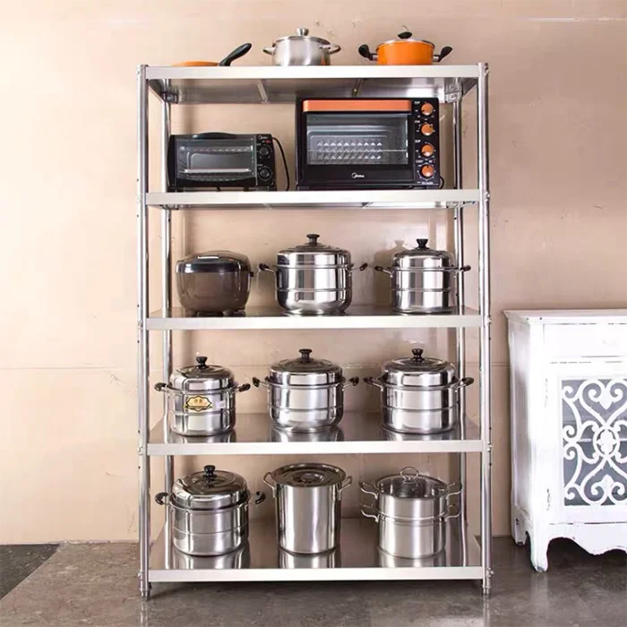 Металлическая полка для хранения большой емкости из нержавеющей стали, стеллаж для хранения, портативные современные полки