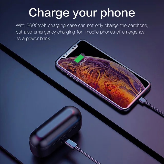 
mini waterproof earbud BT earpiece stereo in ear tws headphones heavy bass true wireless earphones 