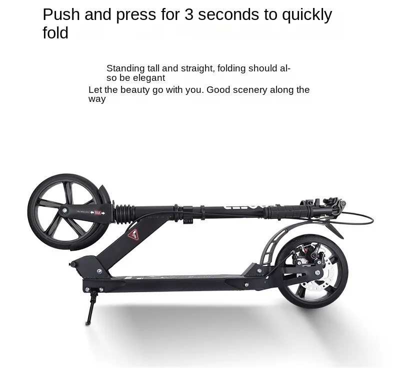 New Design 2 Wheel Scooter with Hand Brake and Disc Dual Suspension foot scooter adult