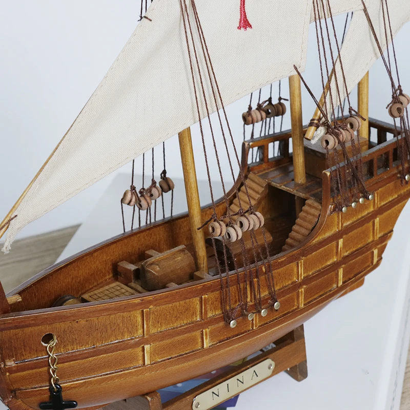 Columba Flag Ship Santa Maria Pinta Nina Wooden Sailing Ship Model Historical Tall Ship Warship Scale Model Father's Day Gift