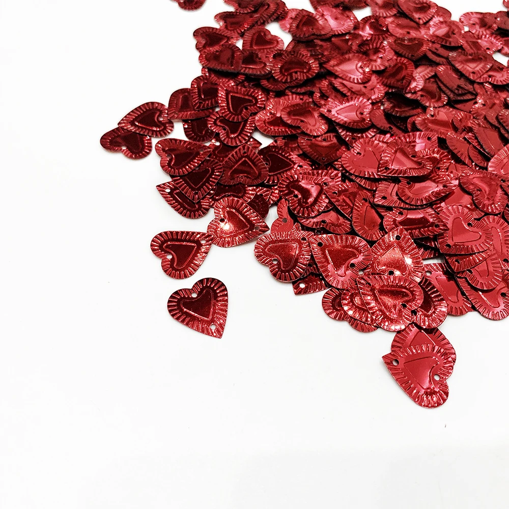 Flash heart shaped bulk PVC flash sheet decorative resin process decoration spangle