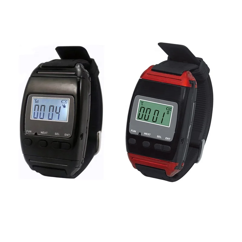 smart watch pager with y-128e monitor restaurant communication paging wireless bell waiter calling system for hotel salon