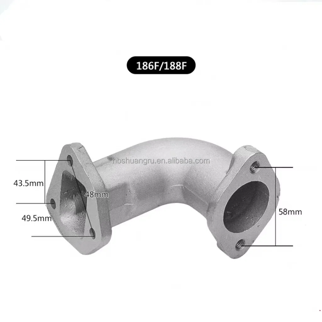 186F 186FA 188F 188FA Diesel Engine air Intake Pipe inlet elbow For Min Cultivator tiller pump generator Spare Parts