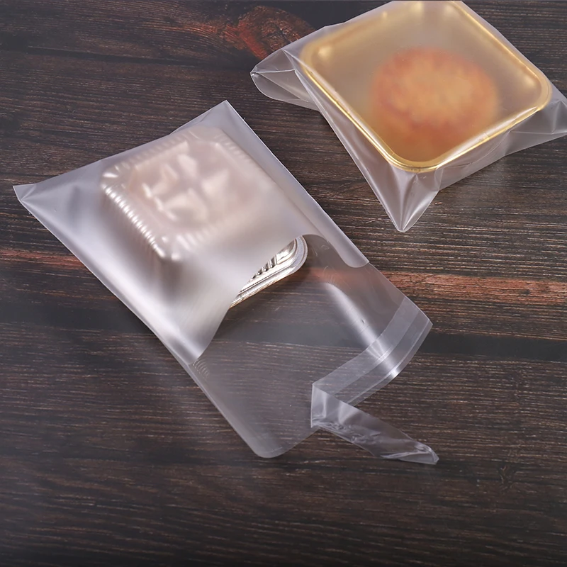 Mini Semitransparent Clear Self-Adhesive Bakery Bags Custom Printed Bread Takeaway Bag Plastic Packaging Donut Bag