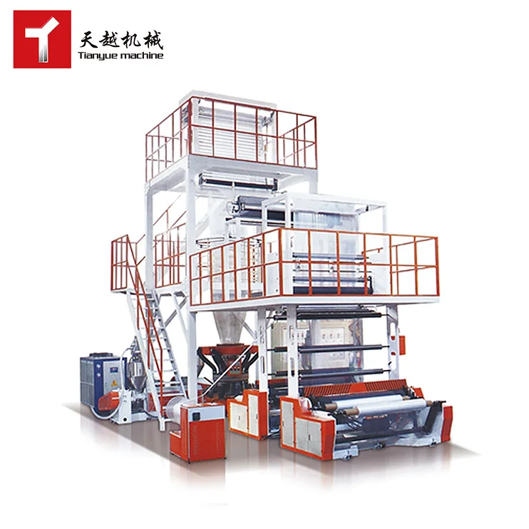 TIANYUE 1 2 3 layer abc plastic film blowing blown film extruder production line
