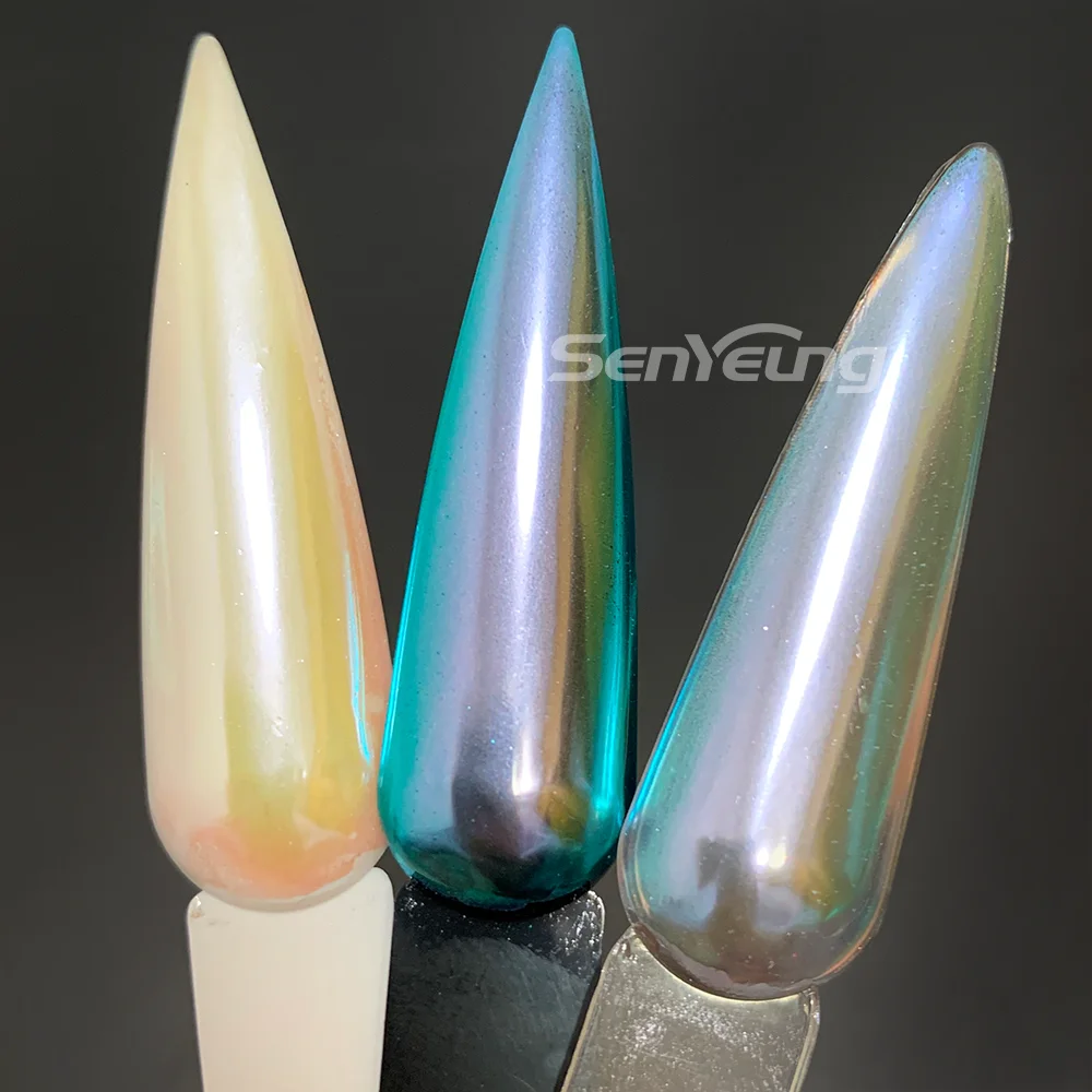 Super Fine Chameleon Transparent Color Shift Loose Powder for Lacquer Nail Polish