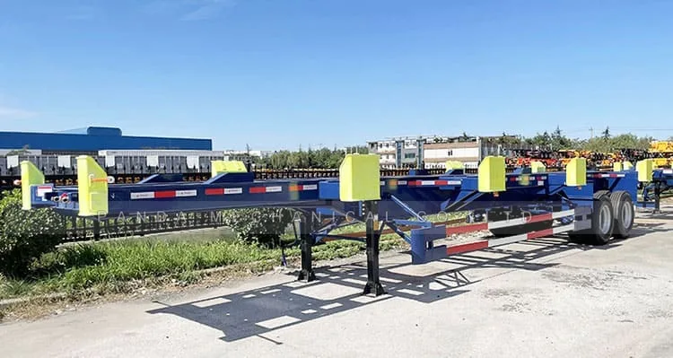 Топ продаж 2-осевая тележка для бомбы прицеп грузовика/прицеп двора/каркасный полуприцеп причала