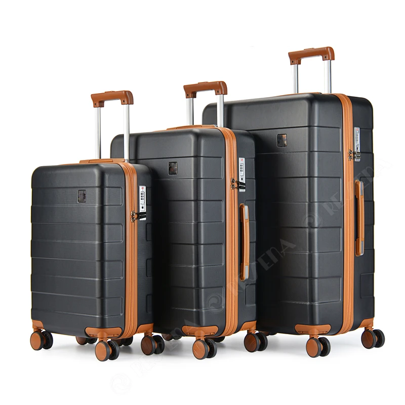 Factory Custom Logo Vintage ABS Trolley Luggage Sets 3 pcs Travel Bag Suitcase Luggage sets