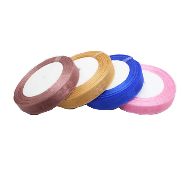 1.5cm  Cotton Polyester Blended Silk Ribbon Charmkey Soft Durable For Summer Thick DIY Hand Knitted Crocheted Summer Hats Carpet