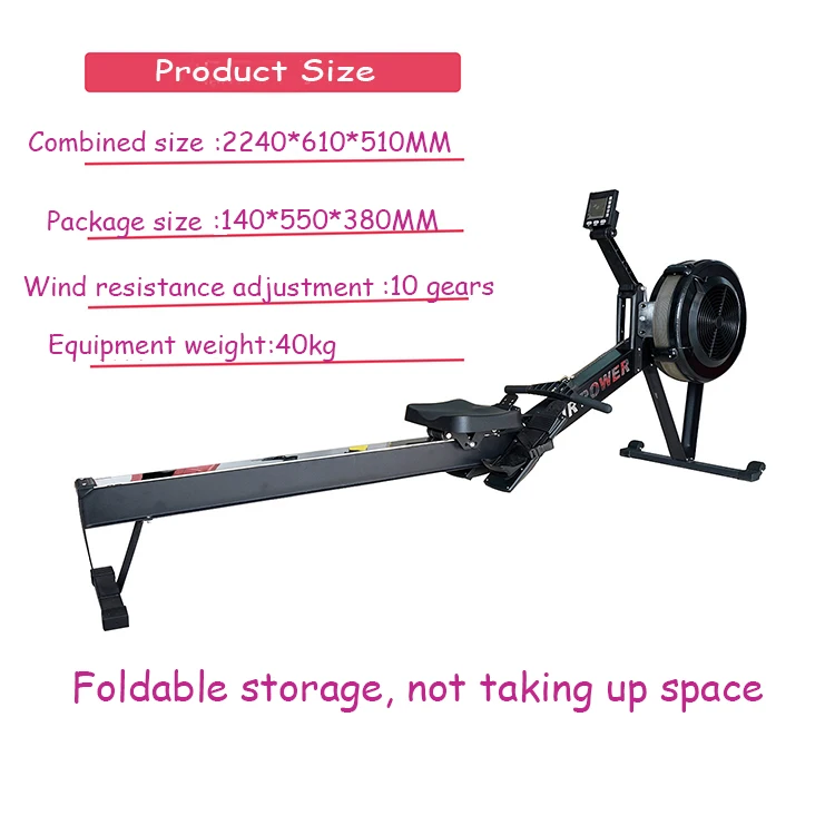 Luxury style air rowing machine healthware rowing machine