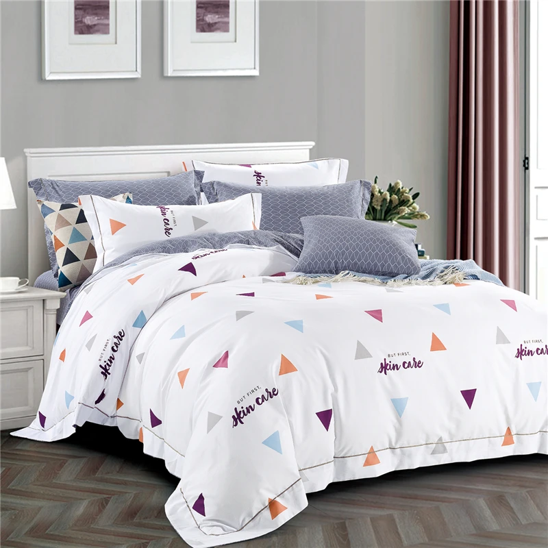 KOSMOS Factory direct sale low price bedsheets duvet cover sets digital printed king size 100% cotton bed sheets