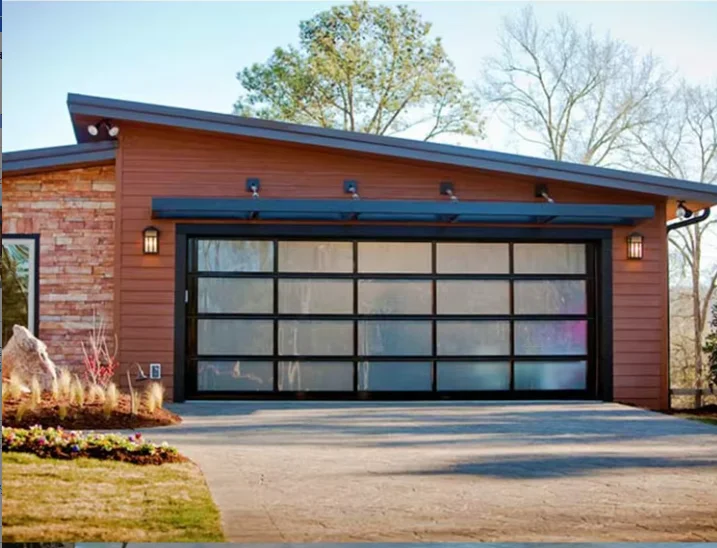 Wholesale Smart Automatic Full View Door Roll up Open Remote Control Aluminum Glass Sectional Garage Door