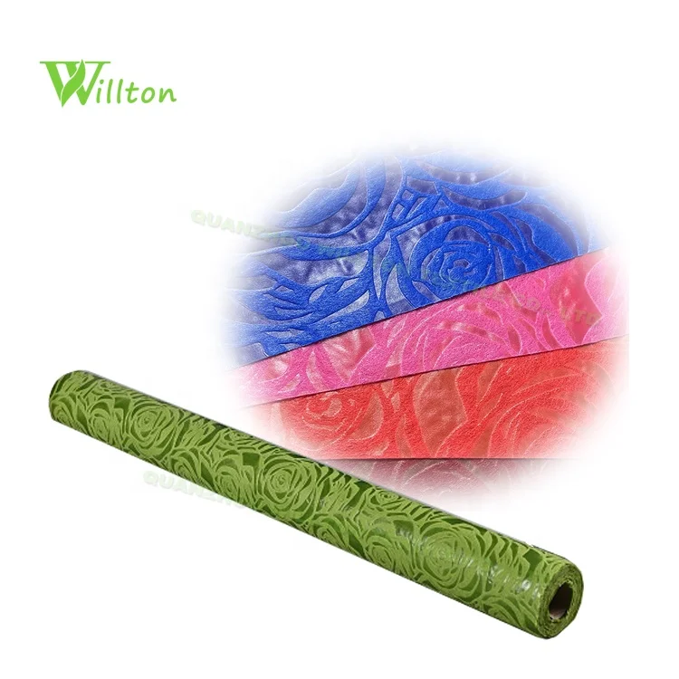 Embossed nonwoven pp spunbond embossed non woven gift packing fabric for bouquet