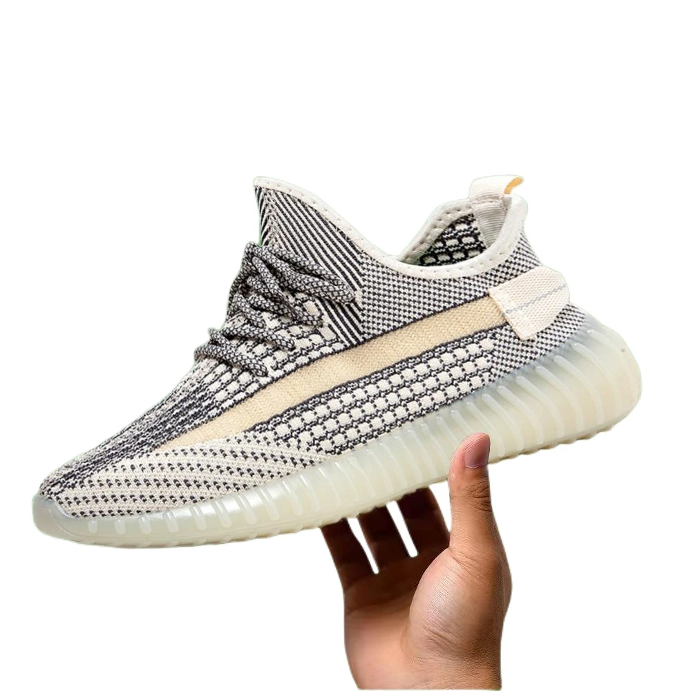 Custom Drop Shipping Yeezy-350 V2 Style Breathable Running Shoes with Foam & TPU Sole and Mesh Vamp