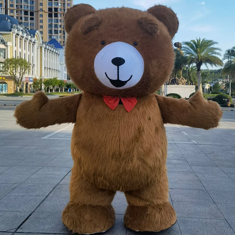 2m/2.6m/3m Giant inflatable teddy bear mascot costume for adult to wear for advertising party