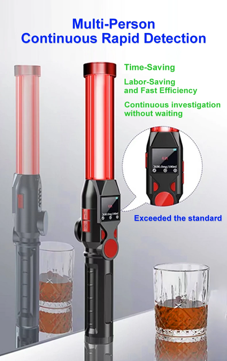 Non-contact , Multi-person continuous rapid detection Alcohol Breathalyzer for PC , quick response Alcohol Tester, AT-019s
