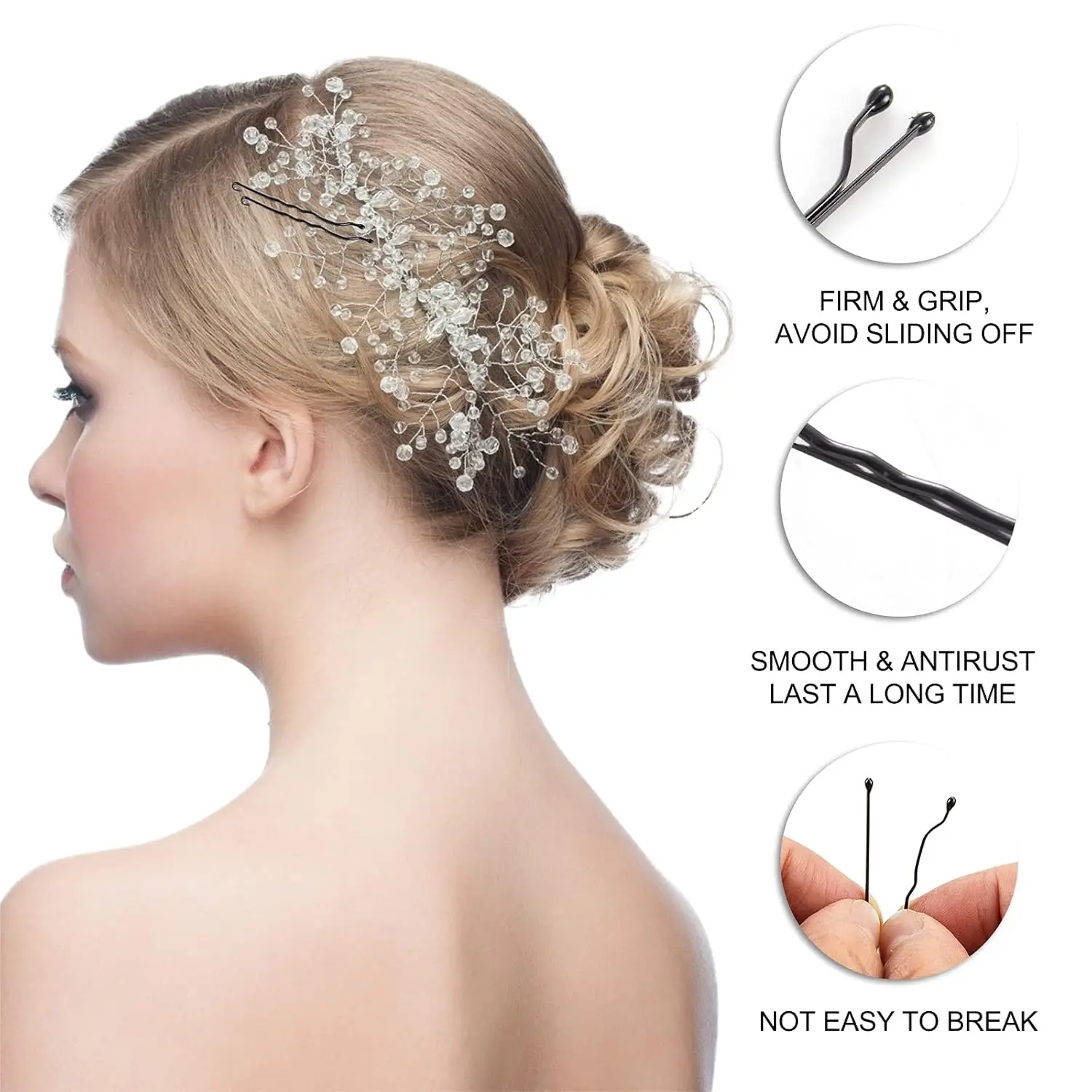 Wholesale Bobby Pins Set U Shape Clip Hair Accessories Colorful Wavy Hairpin for Girls Hairpins
