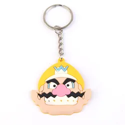 Cartoon Mario Bro Key Chain Mini Anime Figure Key Ring Kids Toy
