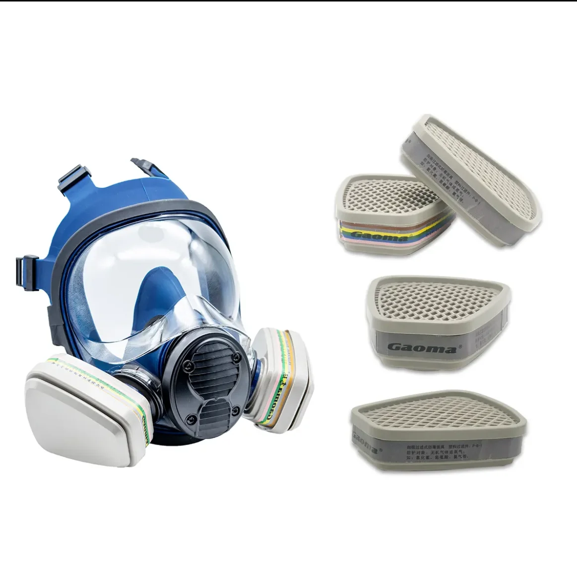New Safe Activated Prevent Chemische Decoration Shield Oxygen Filtration Full Face Respiratory Gas Maschera gas mask set