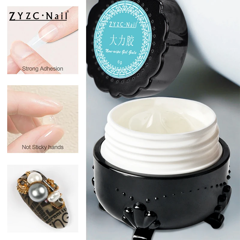 High Quality Gel Glue in 10g Tube Stick Diamond Gem-on Gel Hanyinails OEMl Rhinestone UV Gel MSDS Green Diamond Gloss Tube 60s