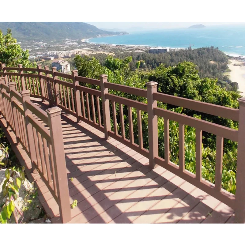 Waterproof heat resistant handrail stair bridge garden outdoor wpc balcony balusters wpc railing