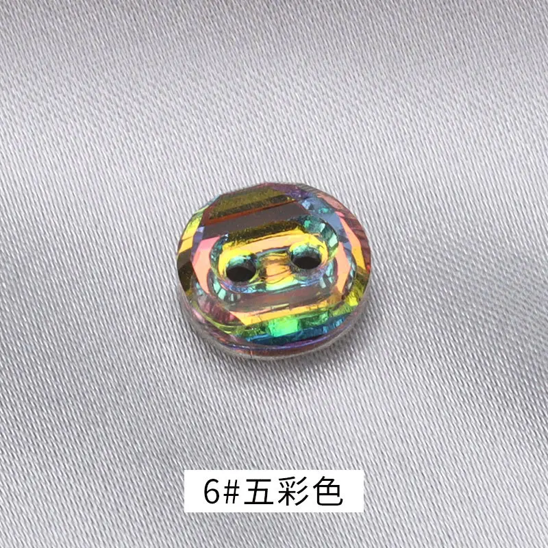 Crystal glass diamond buttons for shirts cardigan buttons black and white small buttons