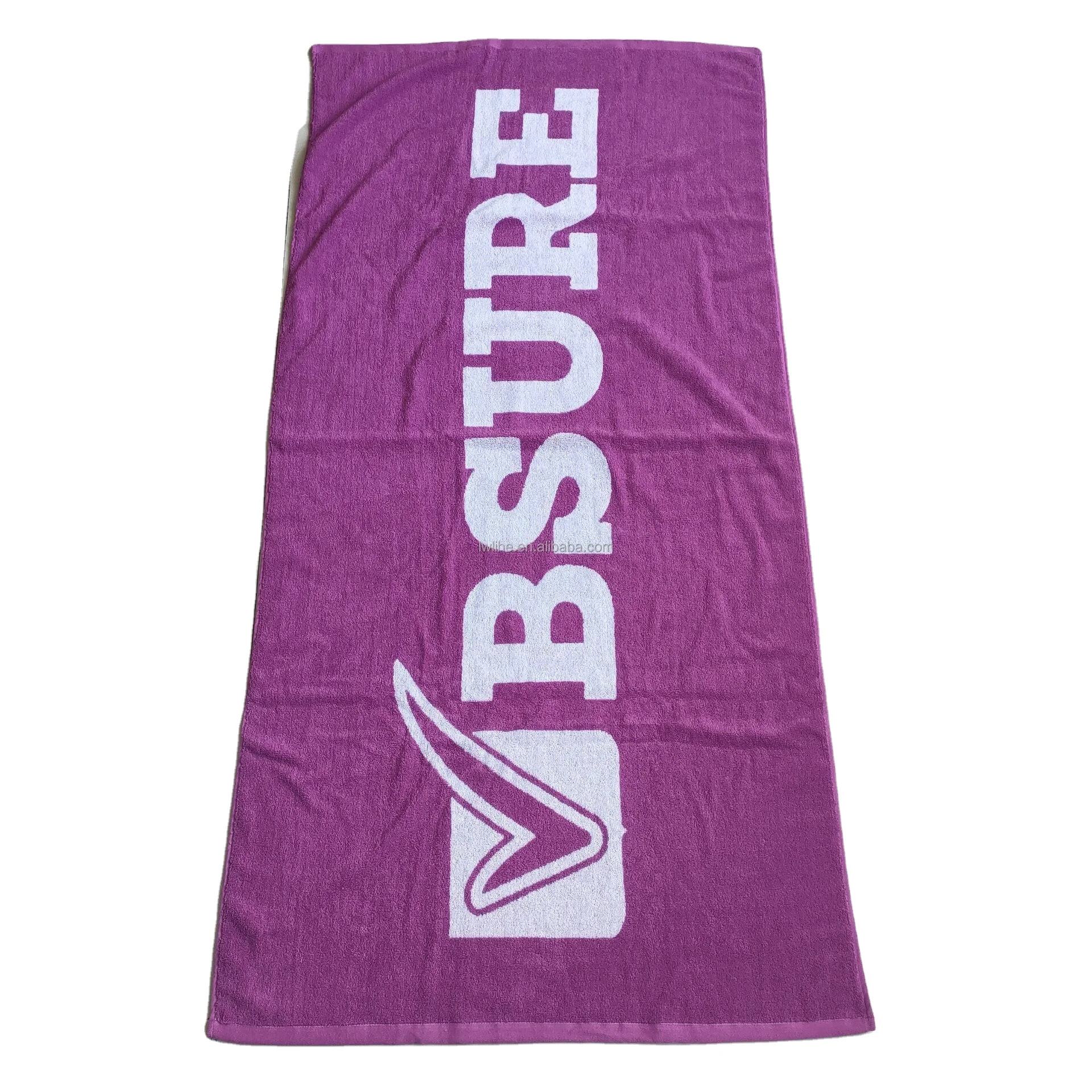 Пляжное полотенце из органического хлопка Большое пляжное 100% с логотипом плотное турецкое хлопковое премиум-класса на заказ