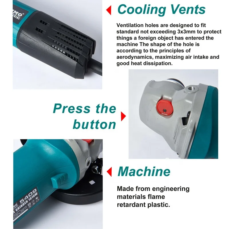 SUMO Hot Sale Lock Switch Safty Grinder Diamond Cutting Variable Speed Angle Grinder High Quality Angle Grinder Support OEM/ODM